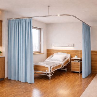 Parawan podwieszany sufitowy Typ-Soft KO stal nierdzewna polerowana 